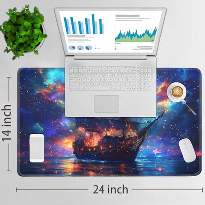 for MTG Game Playmat - 24 x 14 inches with Dices and Storage Bags, Non-Slip Base for TCG and Board Game Card Mats, Trading Card Games Mat, Sailing Adventure Ship Pattern Collectible Card Playmats - color: Jv-playmat-p7-1-g188