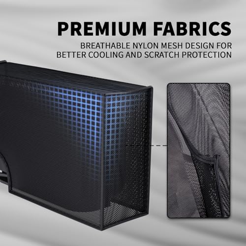 PlayVital Breathable Dust Cover for Nintendo Switch 2, Anti-Scratch Nylon Dust Guard Waterproof Cover Sleeve for Nintendo Switch 2 Console & Charging Dock -Black