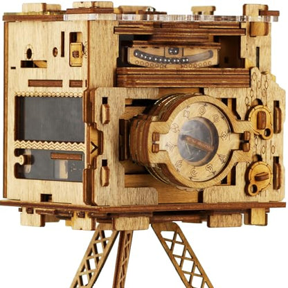 iDventure Cluebox PRO Sherlock's Camera, Escape Room Puzzle Box for Adults | Detective-themed Brain Teaser, Clever Mechanisms, Secret Chamber, Smart Gift for Men and Puzzle Lovers, 3D Mind Puzzle, Wood - color: Camera of Sherlock Holmes