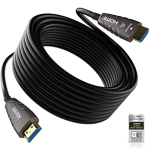 Adoreen 8K Fiber Optic HDMI 2.1 Cable 35 Feet-10 Meter（Certified） Active Optical HDMI Cord for 8K@60Hz 4K@120Hz 2K@240Hz Dynamic HDR eARC HDCP2.2&2.3 4:4:4 3D,Compatible PS5/PS4,Ultra HD TV - size: 35FT