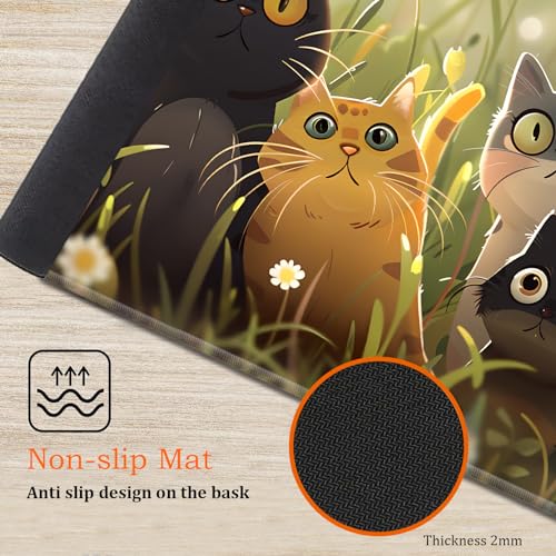 for MTG Playmat Non-Slip Rubber Play Mat with Storage Bag Combination, Ideal for Card Game Lovers TCG Play Mat, Cartoon Cat - color: Cartoon Cat