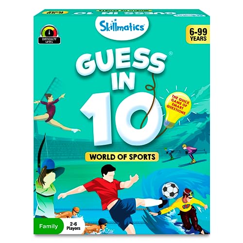 Skillmatics Guess in 10 – Sports, Educational Card & Trivia Game | Perfect for Family Game Night, Screen-Free Travel Toy, Gift for Kids Ages 6, 7, 8, 9 and Up - style: 7. Sports