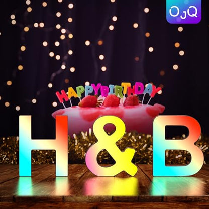OJQ Light Up Letters LED Letter Room Decor Wall Decor Living Room Gifts | Boyfriend Home Decor Living Room Christmas Birthday Gifts for Girl Teen Girls Gifts Party Home Wall Decor-V - style: Letter-V