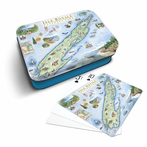 Xplorer Maps Isle Royale National Park Map Standard 52-Deck Playing Cards - Official Vegas Poker Size - color: Isle Royale National Park