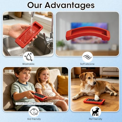 Case for Bose Solo 5 10 15 Series ii TV Remote,Silicone Cover for Bose Solo Cinemate Series II IIGS 1SR 10&15 Remote Controller Skin Protective Universal Replacement Sleeve-Red - color: Red