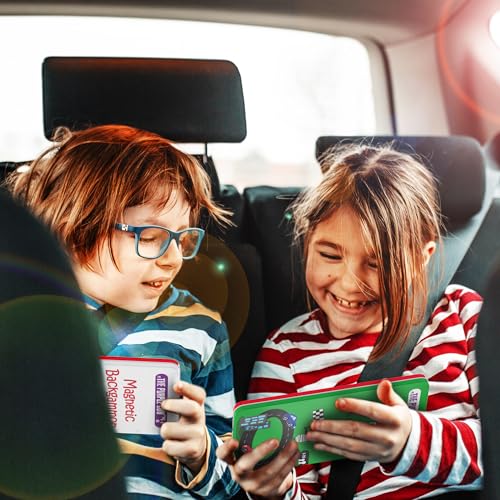 The Purple Cow Magnetic Travel Car Race Game - Airplane Games & Quiet Games. Game Box for Kids & Adults. Fun Game Where You Get to Race Each Other Around A Track - color: Car Race