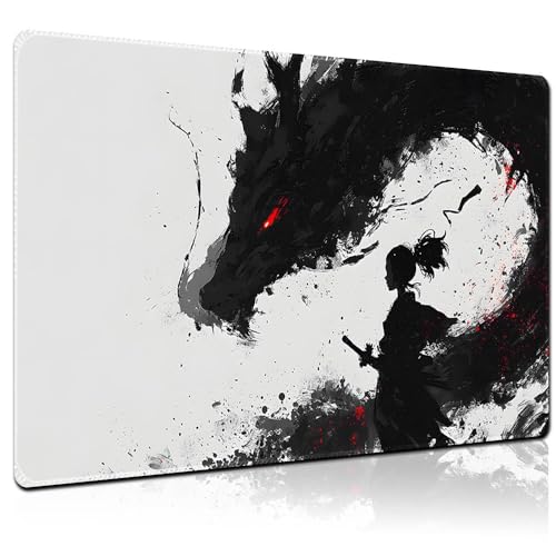 MTG Playmat 24x14 Inch | Optional Game Zone Layout | Non-Slip Rubber Base | Stitched Edges | Includes Free Storage Bag | for TCG, Board Games, and Desk Use(Inkbound,Without Zone) - color: Inkbound, style: Without zone