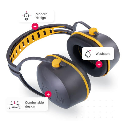 LIBUS L340 Hearing Protection, Noise Reduction Earmuffs, NRR 26db, Shooting, Construction, Comfortable Adjustable Headband, Washable Earmuff, Great Fit For Adults