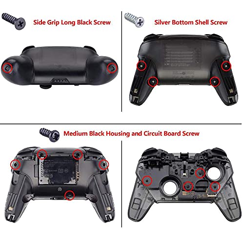 eXtremeRate Chrome Purple Repair ABXY D-pad ZR ZL L R Keys for Nintendo Switch Pro Controller, Glossy DIY Replacement Full Set Buttons with Tools for Nintendo Switch Pro - Controller NOT Included - color: Chrome Purple