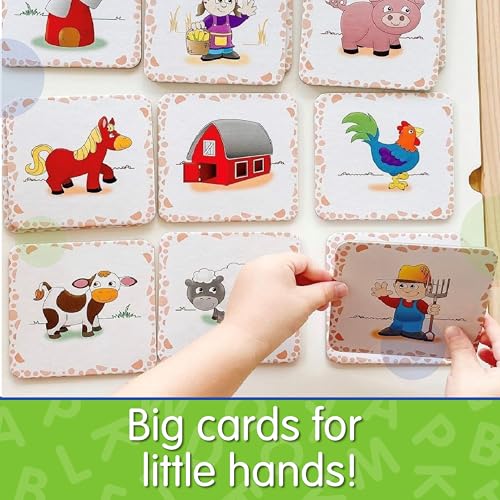 The Learning Journey My First Memory Game - Farm Memory - 20 Card Matching Memory Game - Educational Toddler Gifts for Boys & Girls Ages 2 and Up - Award Winning Learning Toy, Multi - style: Farm