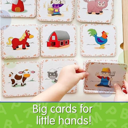 The Learning Journey My First Memory Game - Farm Memory - 20 Card Matching Memory Game - Educational Toddler Gifts for Boys & Girls Ages 2 and Up - Award Winning Learning Toy, Multi - style: Farm