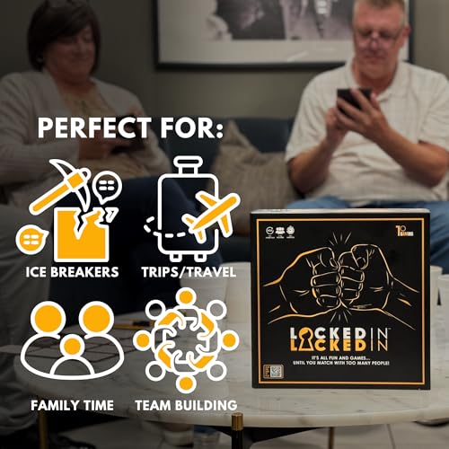 Locked-in Party Card Game – 400 Prompt Cards – Fun Game for Game Night, Parties & Icebreakers - Adults, Teens & Families – 2-10 Players