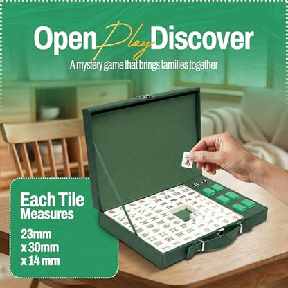 American Mahjong Set | Complete Mahjong Game Set with 166 Mahjong Tiles, Carrying Case & 2 Dice | Traditional Mahjong Tile Set | Mah Jongg Sets for 2-4 Players