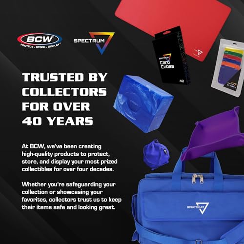 BCW Spectrum Board Game Bag | Durable Duffle for 6-8 Board Games | Expandable Pockets & Storage | Comfortable Removable Shoulder Strap | Easy Top & Side Access - color: Blue
