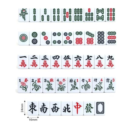 Red Mini Mahjong Set 麻将 Waterproof Mahjong Portable Mini Mahjong Internet Celebrity Creative Portable Outdoor Travel Mahjong with gife Box Carrying Travel Dragon Case,Mahjong Tile Game,2 Dice 4 Racks