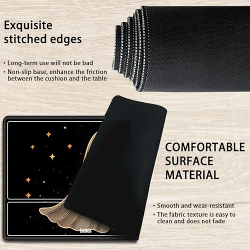 MTG Playmat with Zones, TCG Card Game Play Mat with Stitched Edges, Non-Slip Rubber Base Gaming Desk Mat, Smooth Surface 24 x 14 Inch, Halloween Ghost Candles - color: Halloween Ghost Candles, size: Zone 1