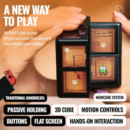 Rubik's WOWCUBE - Handheld Game Console, 100+ Games and Apps for Teens and Adults (Ages 13+) - STEM Certified Entertainment System - 24 Screens Interactive Gaming Cube