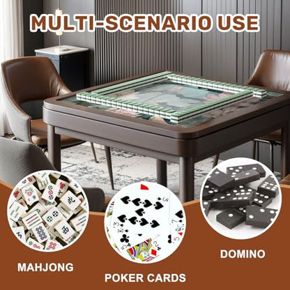 Mahjong Mat 31.5" x 31.5" Tranquil Pond Watercolor Art Lotus Flowers Vibrant Fish Non-Slip Noise Reduction Mahjong Tiles Table Cover for Dominoes Poker Card Board and Tile Games - color: Color7