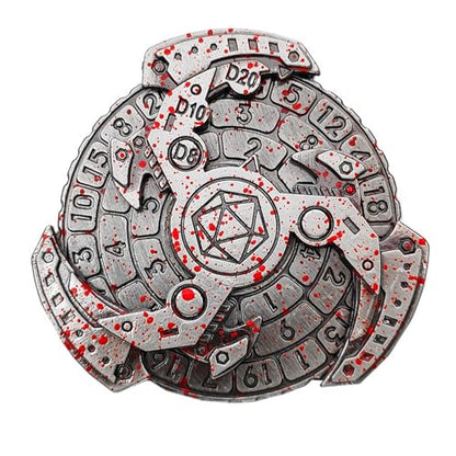 7-in-1 Spinner DND Dice Set, Rotate Metal Rotate Dungeons and Dragons DND Compass Dice, Cool RPG Role Playing Table Game Dice（ - color: Mechanical-blood Sliver