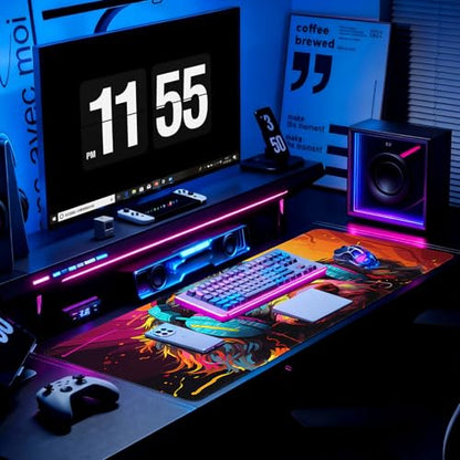 Gaming Mouse Pad, Desk Mat for Keyboard and Mouse, Large Mouse Pad for Desk, Computer Mousepad - color: Cool Dog Head 1