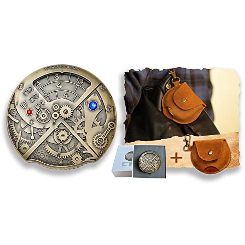 Mechanical Roulette Dice Spinner DND Dice Dungeons and Dragons Role Playing Dice with Gift - Shadowrun, Pathfinder, Savage World, TRPG Dice - color: 09 Barss Bag