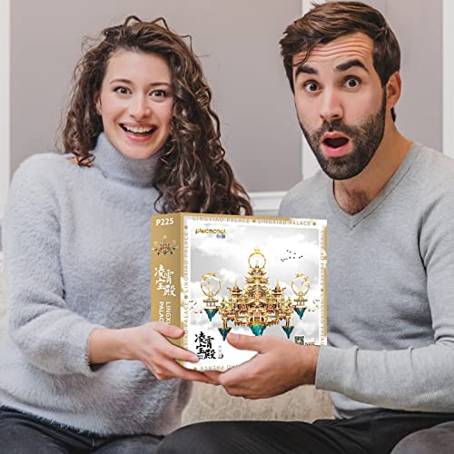 Piececool 3D Metal Asian Puzzles Model Kits- LINGXIAO Palace Metal Building Kits for Adults, Brain Teaser Puzzle DIY Handcraft Best Gifts for Man Woman Family - color: Lingxiao Palace