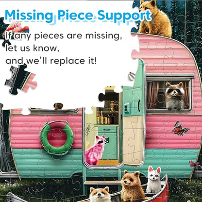 4-Pack 100 Piece Puzzles for Kids Ages 4-6, 6-8 | RV Trailer, Hot Air Balloon, Girl & Cats | Engaging & Educational Jigsaw Puzzles for Girls and Boys - style: Hot Air Balloon