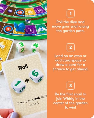 SimplyFun Whirly’s World - Educational Board Game for Kids - Math Game to Teach Concept of Even & Odds - 2-6 Players, Ages 6 & Up - style: Whirly’s World