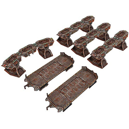 TinkerTurf Sci-Fi Terrain: MagLev Rail Add-on, Abandoned Theme, Sturdy, Affordable, Great-Looking Full-Color Terrain, Quick and Easy to Assemble, Virtually Limitless Setups - style: Add-On (Abandoned)