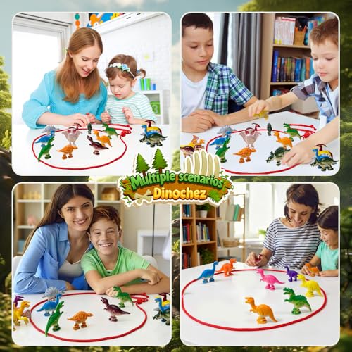 Dinosaur Magnet Game — 20 Realistic Dino Figures, Magnetic Strategy Game for Kids Ages 3+, Portable Travel Toy for Family Game Night, Birthday