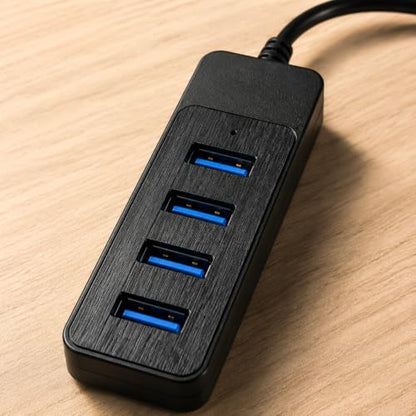 USB 3.0 Hub, 5-Port USB Splitter with USB C Power Port, USB A Extension Adapter for Laptop, PC, Gaming Console