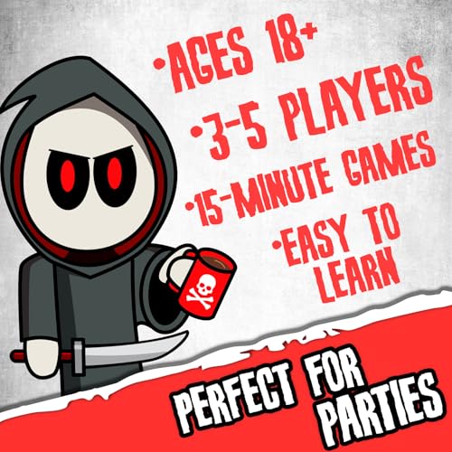 Don't Get Stabbed!: The Party Game Where You Get to Kill Your Family and Friends (for Pretend). Exciting Card Game for Adults and Horror Gift for Scary Movie Fans. Great for Halloween.