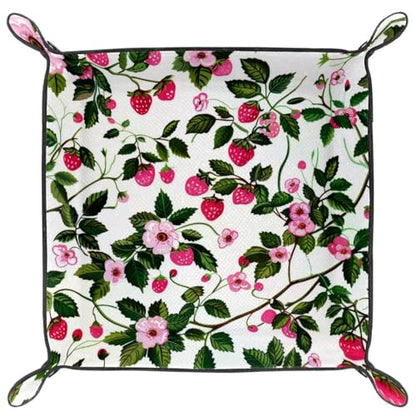 Strawberry Florals Dice Tray Dice Rolling Tray Folding Dice Holder for Dice Games, Like RPG, DND and Other Table Games - color: Multi 20