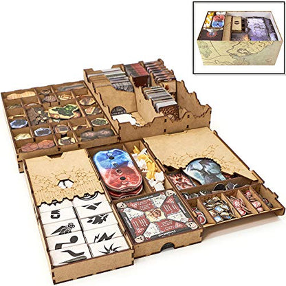 TowerRex Gloomstalker Bundle with 1 Playerboard | Storage Solution for Gloomhaven Board Game Forgotten Circles Expansion | Insert for Gloomhaven Organizer Kit | Gloomhaven Card and Token Tray Box