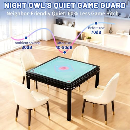 Mahjong Mat | Non-Slip Gaming Mat with Noise Reduction 31.5x31.5 Inch Large for Mahjong, Poker, Board & Card Games, Dominoes | Rosy Dream - style: Rosy Dream
