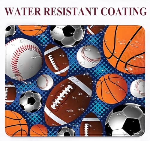 Rugby Office Mouse Pad with Natural Rubber Game Stitching Design Mouse Pad | High Density Smooth Surface, Anti Slip Rubber Bottom Stable And Not Displaced, Exquisite Lock Edge Wear-Resistant And Durable - color: Rugby