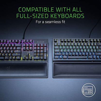 Razer Ergonomic Wrist Rest Pro for Full-Sized Keyboards: Cooling Gel Infused - Anti-Slip Rubber Base - Angled Incline - Classic Black - size: Full-Sized Keyboard, style: Cooling Memory Foam