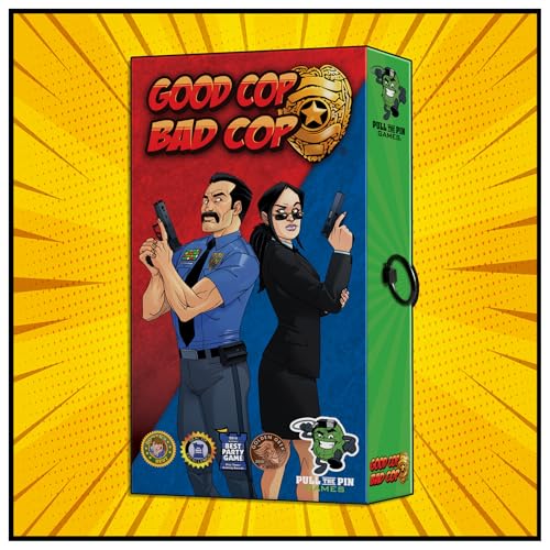 Pull the Pin Games Good Cop Bad Cop - Board Games & Card Games for Epic Fun - Hidden Identity Party Card Game - Fast-Paced Social Deduction - Easy to Learn - 4-8 Players - Award-Winning Family Game