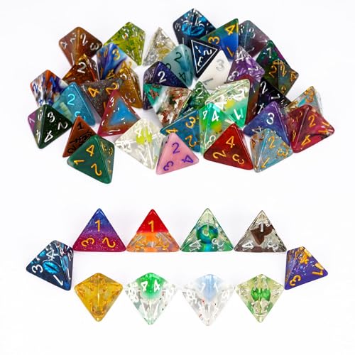 10 Pack of D4 Dice - Random Color Polyhedral Dice for D&D, DND, Table Games, Role Playing Games - color: 10pcs D4 Random Color