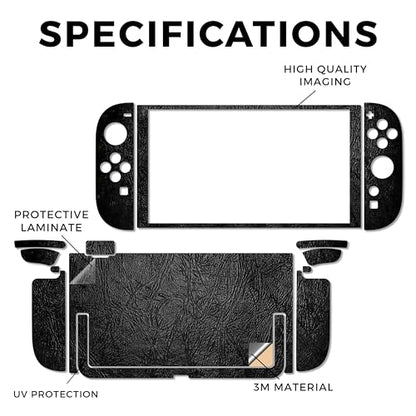 Gaming Skin Compatible with Nintendo Switch 2 Console Only - Black Leather - Premium 3M Vinyl Protective Wrap Decal Cover - Easy to Apply | Crafted in The USA by MightySkins - color: Black Leather, size: Switch 2 Console Skin Only, style: Matte Finish