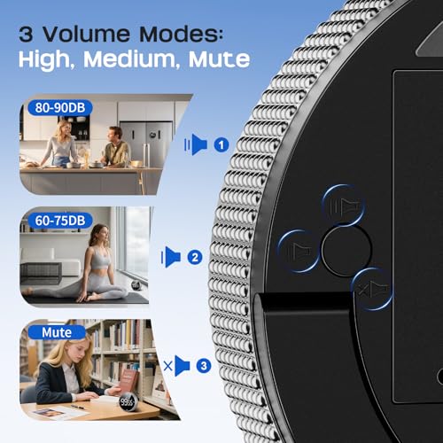 Digital Kitchen Timer with Magnetic - Visual Timer with Large LED Display, Pomodoro Classroom Timers with 3-Preset Times, Volume Adjustable, Countdown & Count Up Timers for Cooking