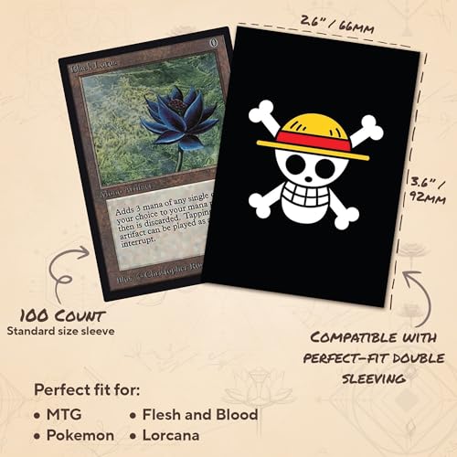 Jolly Roger - MTG Card Sleeves, 104ct, Standard Size, Smooth | Double Sleeving Compatible, Smudge Resistant Matte Back, Compatible with Standard 66x92mm TCG and Magic The Gathering Cards.