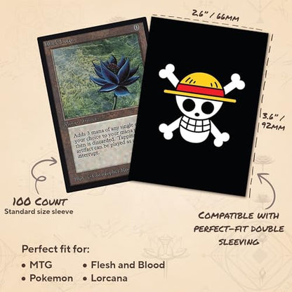 Jolly Roger - MTG Card Sleeves, 104ct, Standard Size, Smooth | Double Sleeving Compatible, Smudge Resistant Matte Back, Compatible with Standard 66x92mm TCG and Magic The Gathering Cards.
