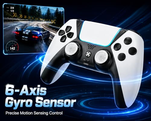 UGAME Replacement for Luna Controller,Ymir Wireless Controller for Fire TV with Back Paddles/Turbo/1200 mAh Power Supply,Mando Made for Luna/PS4/PC,White - color: white