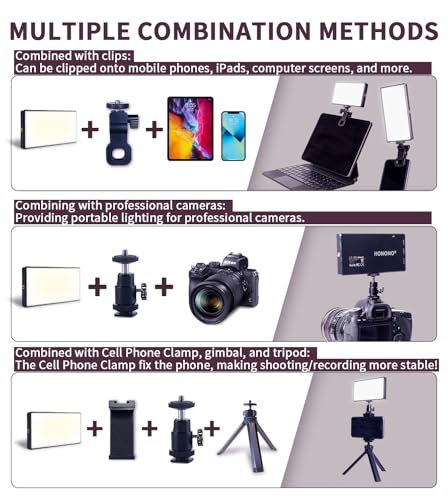 Professional 192 LED Camera Lighting Kit for Streaming and Video Conferencing - Elevate Your Content Quality with The Perfect Video Light