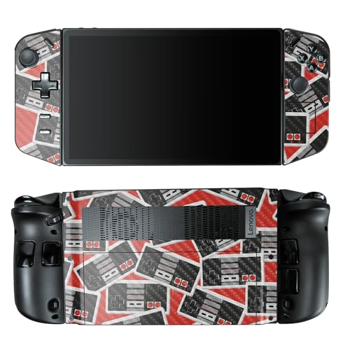Carbon Fiber Gaming Skin Compatible with Lenovo Legion Go - Retro Controllers 3 - Premium 3M Vinyl Protective Wrap Decal Cover - Easy to Apply | Crafted in The USA by MightySkins - color: Retro Controllers 3, style: Carbon Fiber Textured Finish