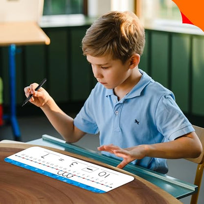 15 PCS Number Line Dry Erase Boards, Double Sided Writable and Erasable Board-0-10 on One Side & 0-20 on Other Side Math White Board for Kids, Students, Classroom and Home (12” x 4”) - color: Stars, size: 0-10/0-20 -15 Packs