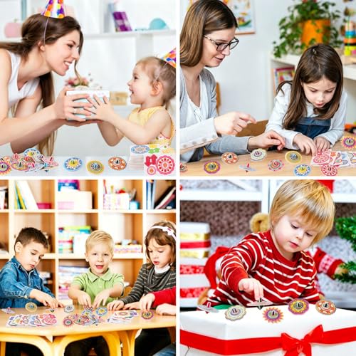 LOMIMOS 3D Cartoon Puzzle for Kids, 30 Pieces 3D Jigsaw Gyroscope Montessori Toys Creative Learning Model Paper Puzzle Game for Xmas Art DIY Craft Gift Decor Classroom Prize Party Favor - style: Gyroscope