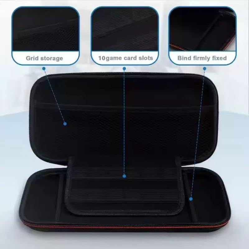 For Nintendo Switch 2 Hard Carrying Case | 10 Game Cartridges Storage | Shockproof EVA Protective Travel Bag with Handheld Design | Anti-Scratch & Water-Resistant | Complete Accessories Organizer - size: For Nintendo Switch 2