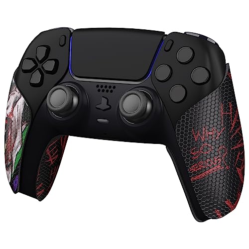eXtremeRate PlayVital Anti-Skid Sweat-Absorbent Controller Grip for ps5 Controller, Professional Textured Soft Rubber Pads Handle Grips for ps5 Controller - Clown Hahaha - color: Clown Hahaha